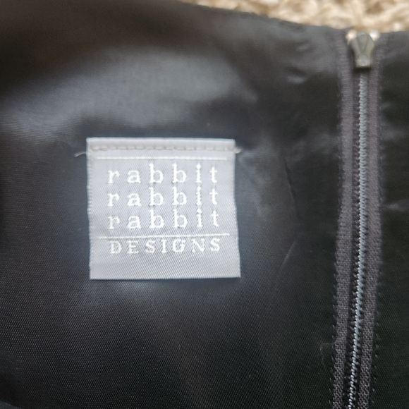 Rabbit‎ Rabbit Rabbit Patterned Midi Dress in Green and Tan - Picture 4 of 9